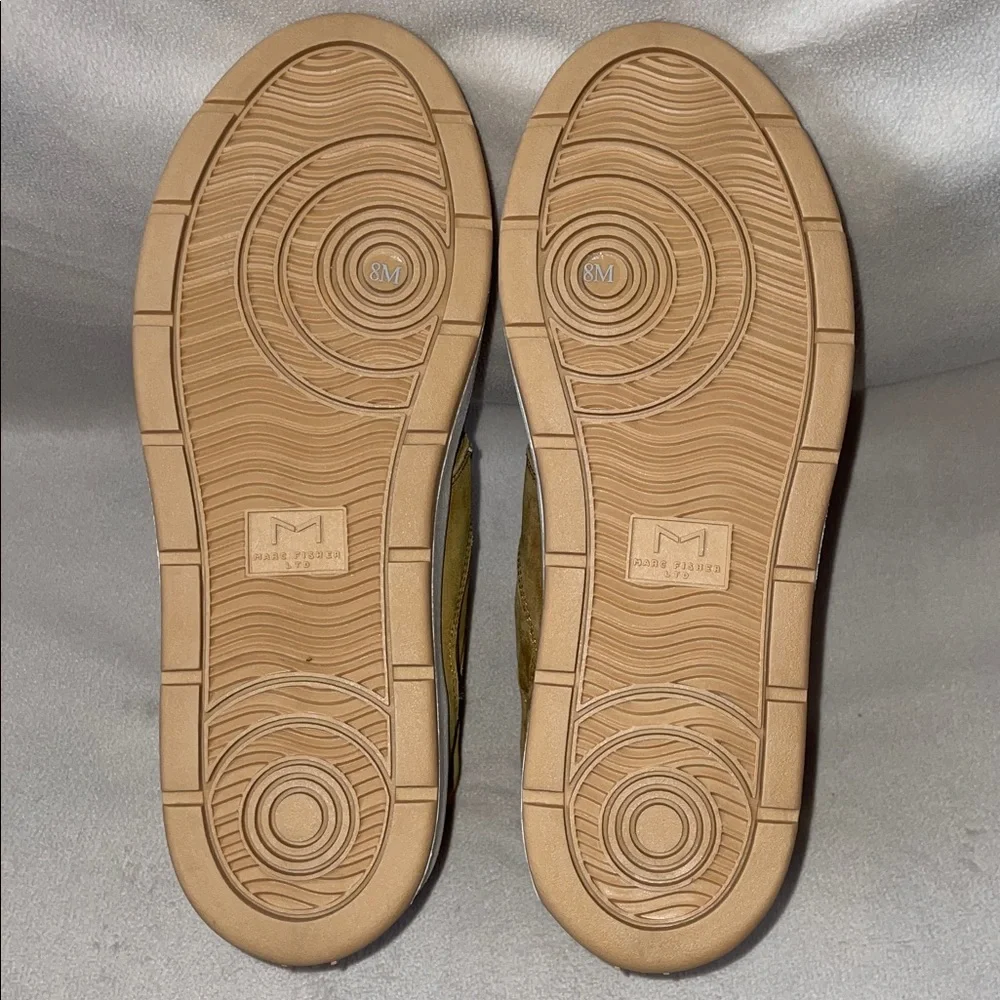 NWOT MARC FISHER Tan High-Top Sneakers with White Accents.  Size 8M. - Picture 6 of 9